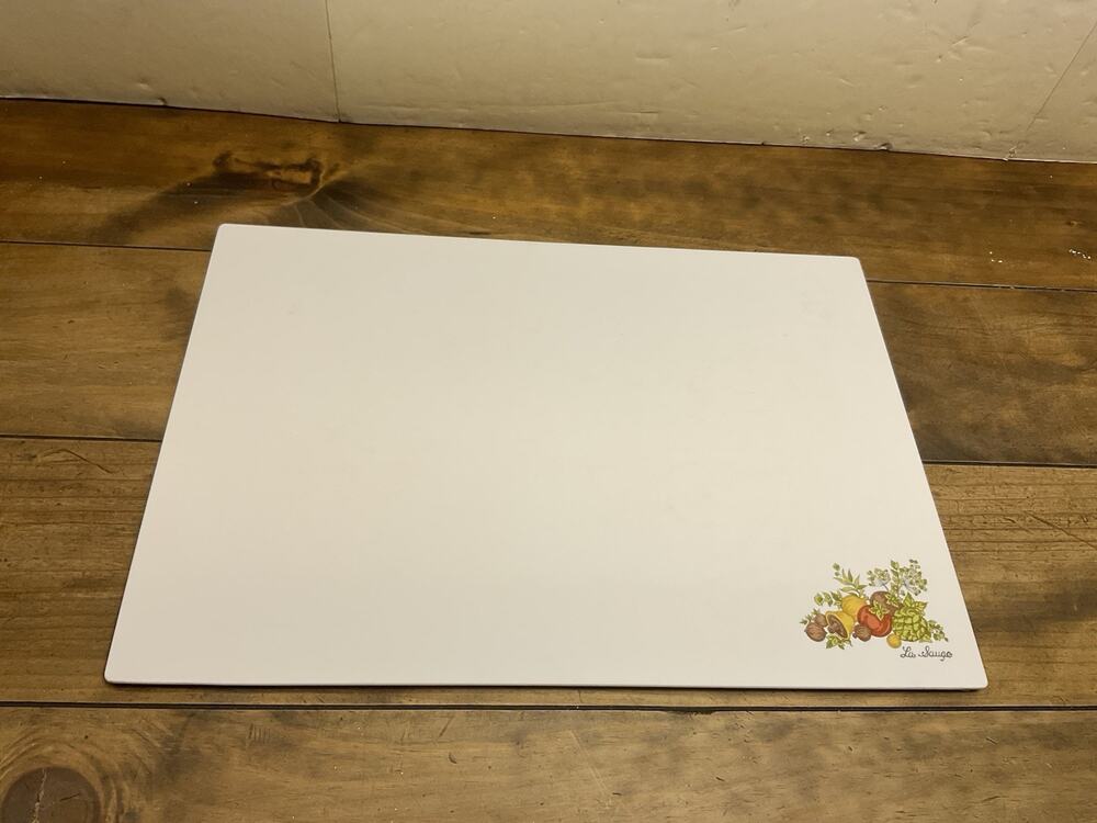 Vintage Corning Ware Spice of Life La Sauge Counter Saver Cutting Board 14 x 20